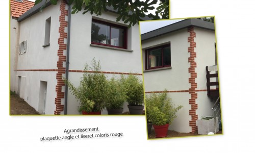 agrandissement avec plaquette angle et liseret